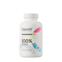OstroVit 100% Vit&Min supplement bottle with 30 tablets for optimal vitamin and mineral intake.