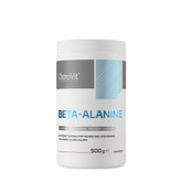 OstroVit Beta-Alanine powder 500g container, enhances muscle endurance and performance.
