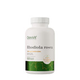 OstroVit Rhodiola rosea supplement bottle with 60 vegan capsules, each containing 144 mg of salidrosides.