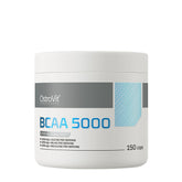 OstroVit BCAA 5000 mg supplement container with 150 capsules for muscle support and recovery.