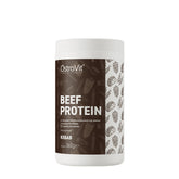 OstroVit Beef Protein 360g tub featuring high-quality beef protein hydrolysate for muscle growth and recovery.