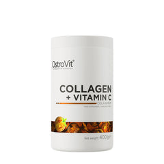 OstroVit Collagen + Vitamin C supplement powder container, 400g, with flavor cola and rum.