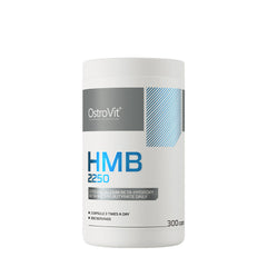 OstroVit HMB 2250 mg supplement container, high-quality calcium beta-hydroxy-beta-methylbutyrate.