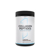 Rule One Collagen Peptides Chocolate Fudge jar for hair, skin, nails, and joint support, 20 servings.