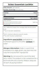 Lecithin 1200 mg baksida näringsfakta