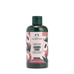 The Body Shop Luscious Lychee Shower Cream, 250 ml, vegan formula for fresh and creamy cleansing.