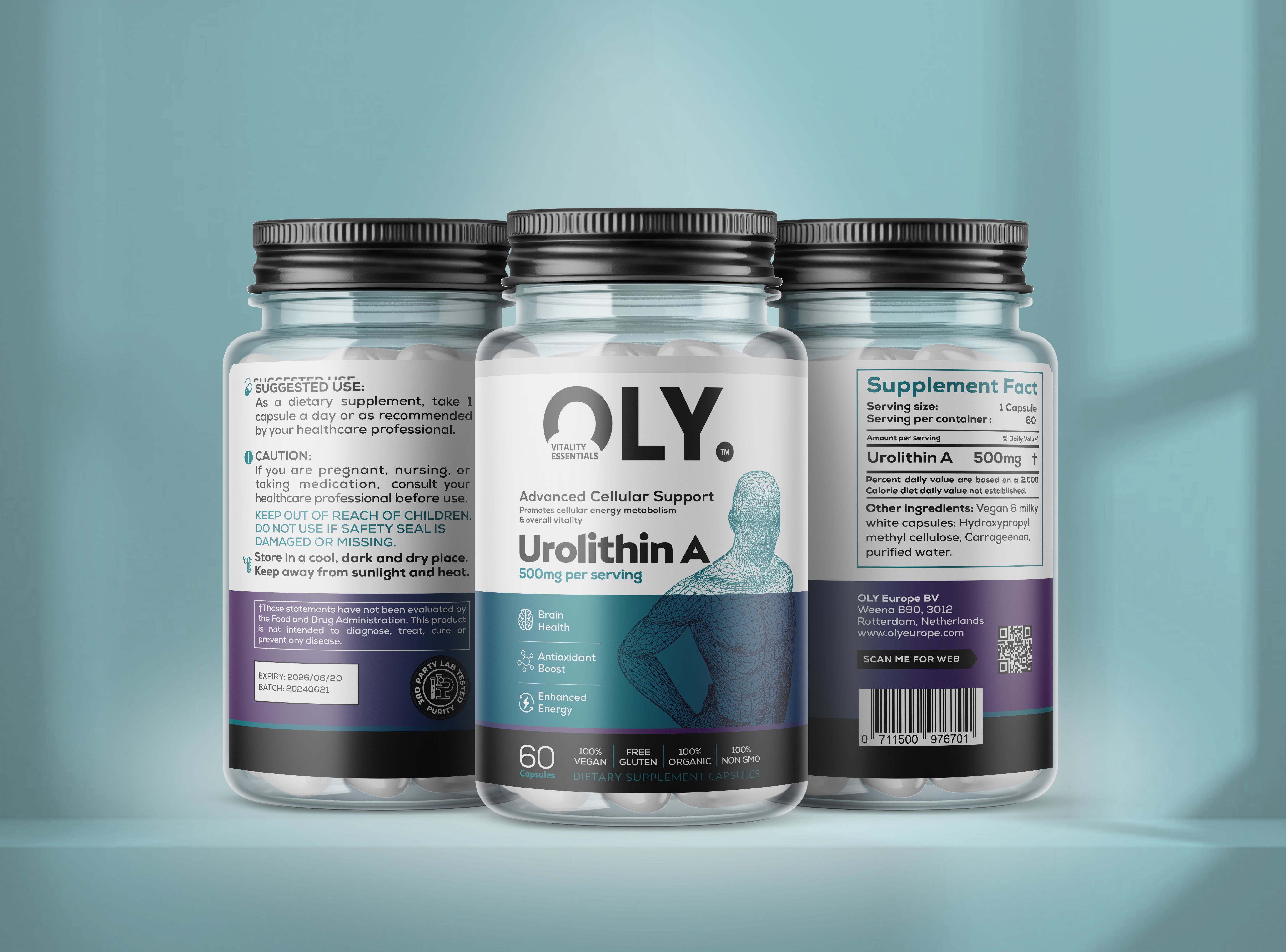 Oly - Urolithin A - 500mg - 60 vcaps  Oly - Urolithin A - 500mg - 60 vcaps