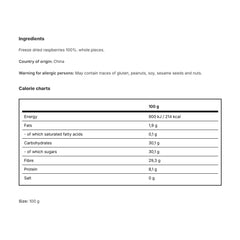 Vilgain - Freeze-Dried Raspberries - 100g