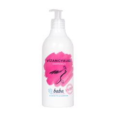 Vízangyal baby bath and shampoo product with pink label, designed for gentle cleansing of sensitive skin.