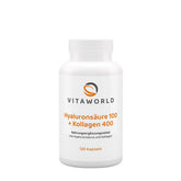 Vitaworld Hyaluronic Acid 100 + Collagen 400 framsida