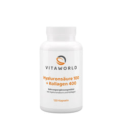 Vitaworld Hyaluronic Acid 100 + Collagen 400 framsida