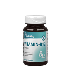 Vitaking Vitamin B12 capsules 1000µg for energy and nerve function support, 60 vegan capsules.