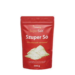 Vitaking SuperSalt® 500g mineral salt packaging, low sodium blend with added minerals.