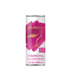 Vízangyal collagen drink can with raspberry and rose flavor, promoting youthful skin and joint health.