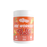 Wispy Pre Workout Powder in Ice Tea Peach flavor, featuring energizing ingredients for enhanced performance.