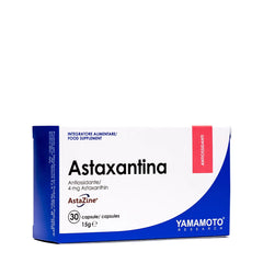 Yamamoto Nutrition Astaxantina AstaZine® food supplement box, 30 capsules containing potent antioxidant astaxanthin.