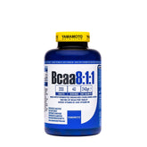Yamamoto Nutrition BCAA 8:1:1 supplement bottle for muscle growth and energy support.