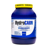 Yamamoto Nutrition HydroCARN HydroBeef+™ protein powder in blue container, 2kg, biscuit flavor.
