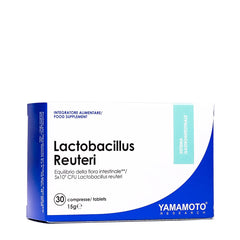 Yamamoto Nutrition Lactobacillus Reuteri product box, 30 tablets for gut health and immune support.