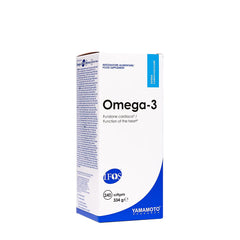 Yamamoto Nutrition Omega-3 IFOS™ supplement box, 240 softgels for heart health.