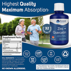 Trace Minerals - Liquid Zinc + Quercetin - 16 Fl. oz.