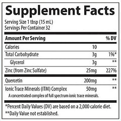 Trace Minerals - Liquid Zinc + Quercetin - 16 Fl. oz.
