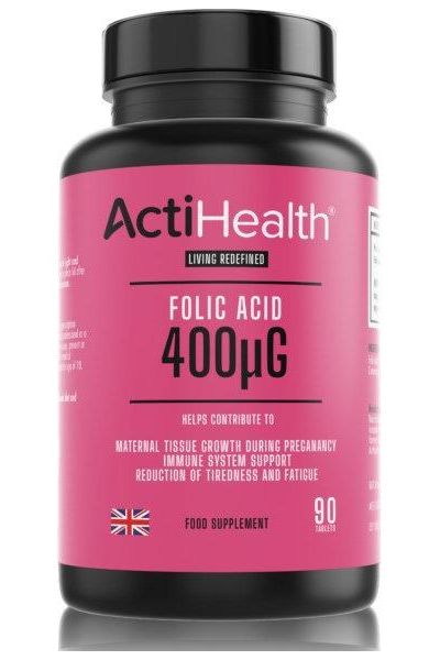 ActiHealth - ActiHealth Folic Acid, 400mcg - 90 tabs - Nutri.se