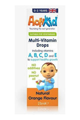ActiKid - Multi-Vitamin Drops, Natural Orange Flavour - 25 ml. - Nutri.se