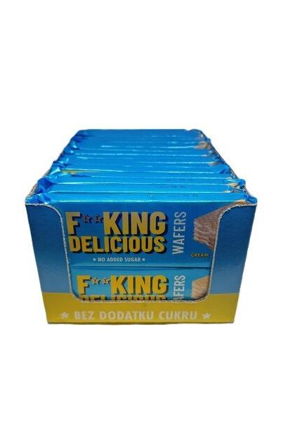 Allnutrition Fitking Delicious Wafers box with no added sugar, featuring multiple packs stacked.