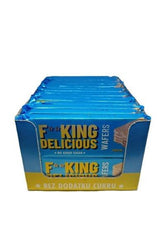 Allnutrition Fitking Delicious Wafers box with no added sugar, featuring multiple packs stacked.