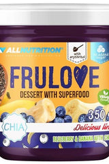 Allnutrition Frulove dessert with superfoods, blueberry and banana flavor, vegan, no added sugar, 350g.