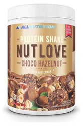 Allnutrition Nutlove Protein Shake Choco Hazelnut with buttermilk in a 630g container, no added sugar.