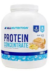 Allnutrition Protein Concentrate peanut butter flavor in 1800g container for muscle growth and recovery.