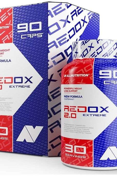 Allnutrition Redox Extreme 2.0 fat burner supplement with 90 capsules for effective weight loss support.