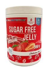 Allnutrition Sugar Free Jelly in a 350g container with strawberry flavor and 50 servings.