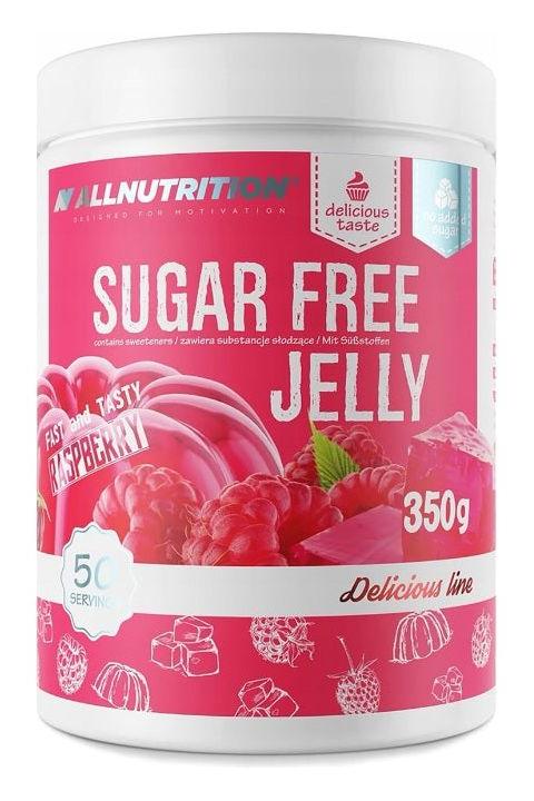 Allnutrition Sugar Free Jelly in raspberry flavor, 350g, perfect for low-calorie desserts and quick preparation.