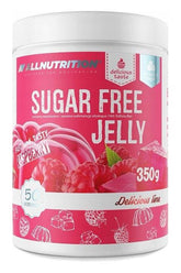Allnutrition Sugar Free Jelly in raspberry flavor, 350g, perfect for low-calorie desserts and quick preparation.