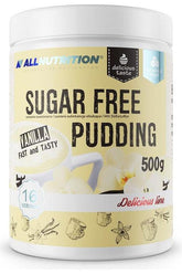 Allnutrition Sugar Free Pudding 500g in vanilla flavor, creamy dessert, 16 servings, delicious taste without added sugar.