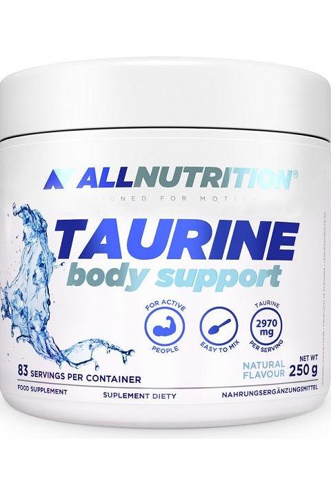 Allnutrition Taurine Body Support supplement container for enhanced energy and muscle recovery