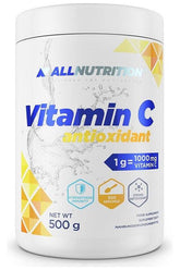 Allnutrition Vitamin C Antioxidant 500g container, supports immunity and recovery, strong antioxidant benefits.
