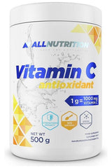 Allnutrition Vitamin C Antioxidant 500g container, supports immunity and recovery, strong antioxidant benefits.