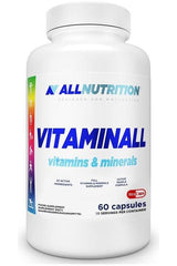 Allnutrition Vitaminall XtraCaps bottle with 60 capsules, a dietary supplement offering essential vitamins and minerals.