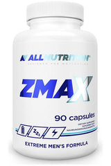 Allnutrition ZMAX supplement bottle featuring 90 capsules for optimal health and performance.