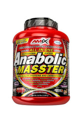 Amix Anabolic Masster protein supplement container with high-quality protein and carbohydrate blend.