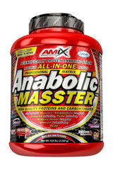 Amix Anabolic Masster™ protein and carbohydrate supplement for athletes, featuring a high-quality matrix blend.