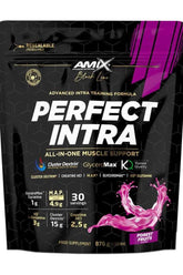 Amix Black Line Perfect Intra muscle support supplement, advanced intra training formula, forest fruits flavor.