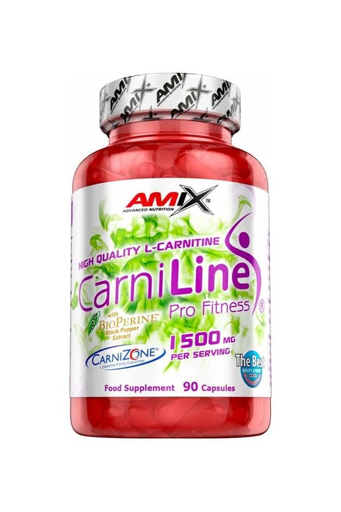 Amix CarniLine 90 capsules, high quality L-Carnitine supplement for fat burning and energy enhancement.