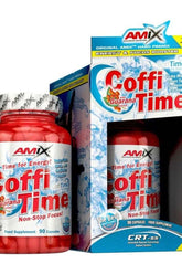 Amix CoffiTime® energy supplement with 90 capsules for improved performance and focus.