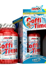 Amix CoffiTime® energy supplement with 90 capsules for improved performance and focus.