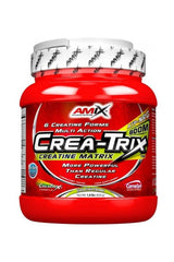 Amix Crea-Trix creatine matrix container with 6 creatine forms for enhanced muscle performance and recovery.
